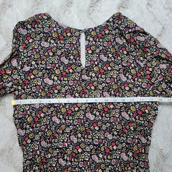 Loft Floral Long Sleeve Romper V Neck Size XS - Picture 10 of 11